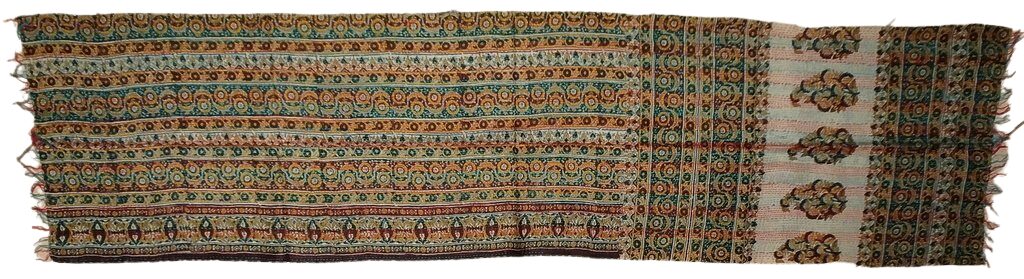 Sciarpa KANTHA con tessuti vintage misto seta ricamo a mano - colori