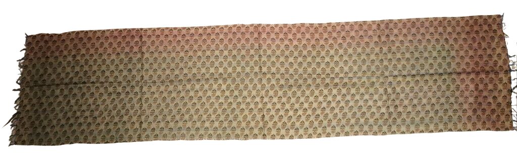 Sciarpa KANTHA con tessuti vintage misto seta ricamo a mano verde