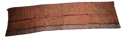 Sciarpa KANTHA con tessuti vintage misto seta ricamo a mano - color bronzo