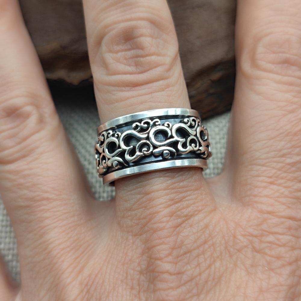 Anello antistress in argento 925 OM - KADAPA