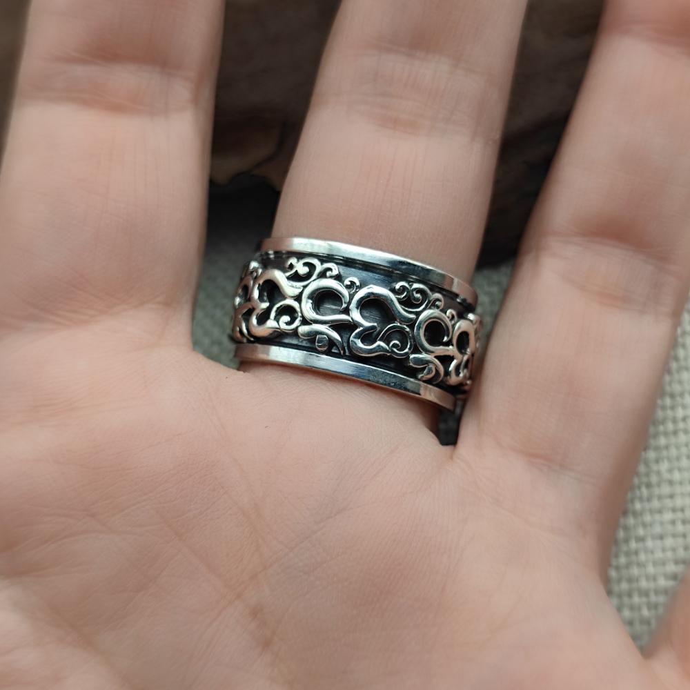 Anello antistress in argento 925 OM - KADAPA