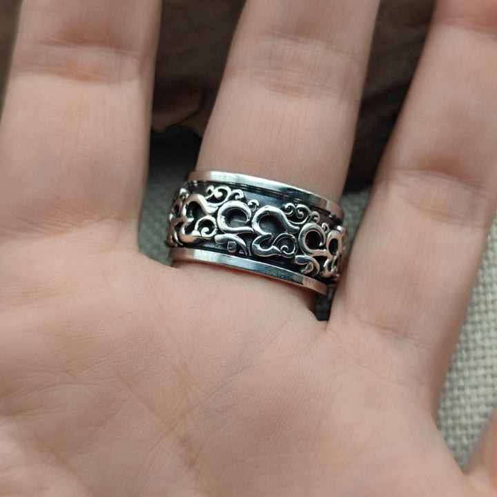 Anello antistress in argento 925 OM - KADAPA