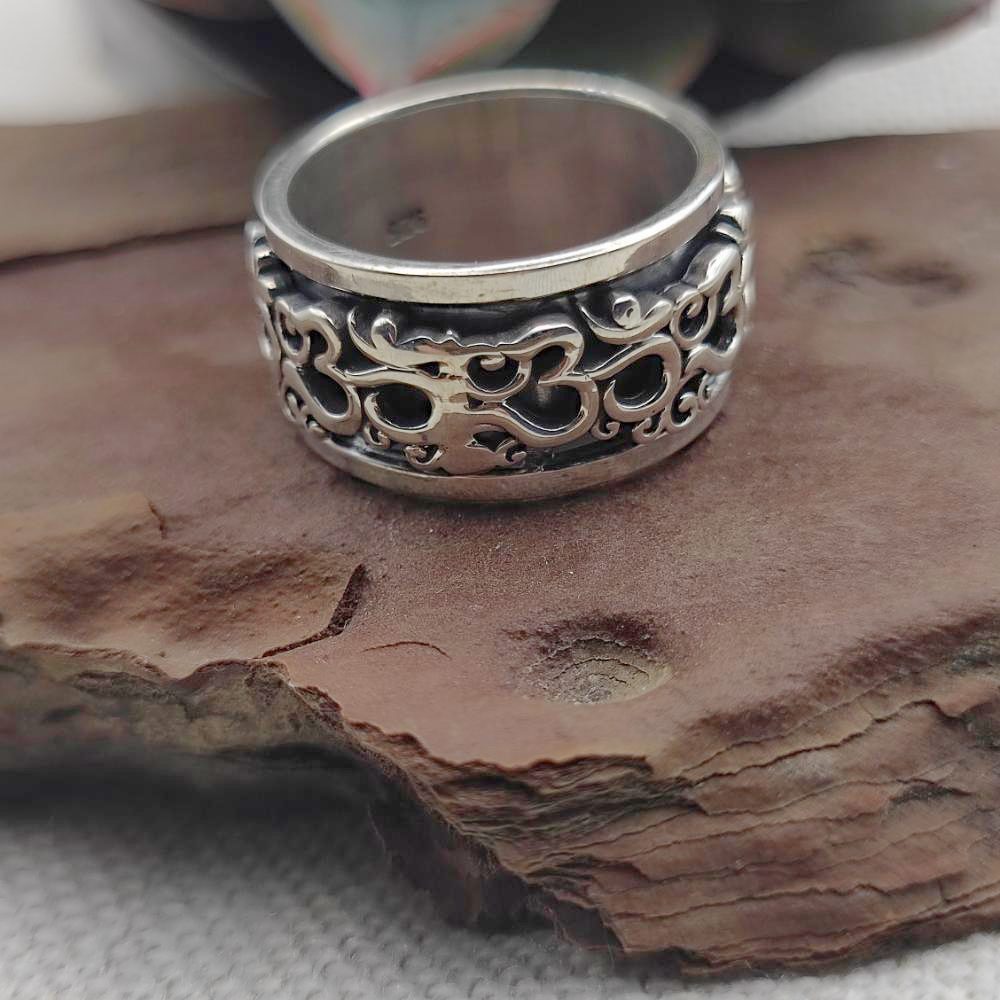 Anello antistress in argento 925 OM - KADAPA