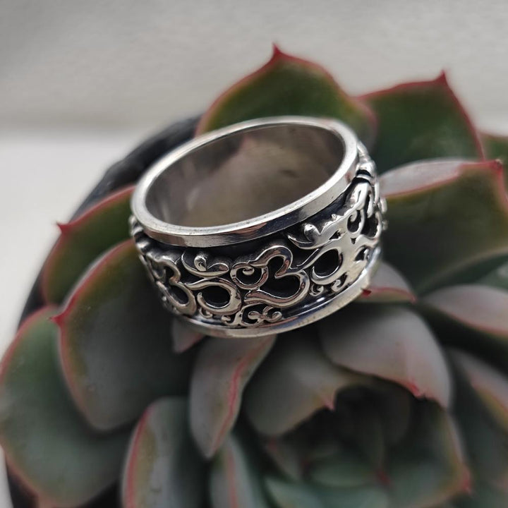 Anello antistress in argento 925 OM - KADAPA