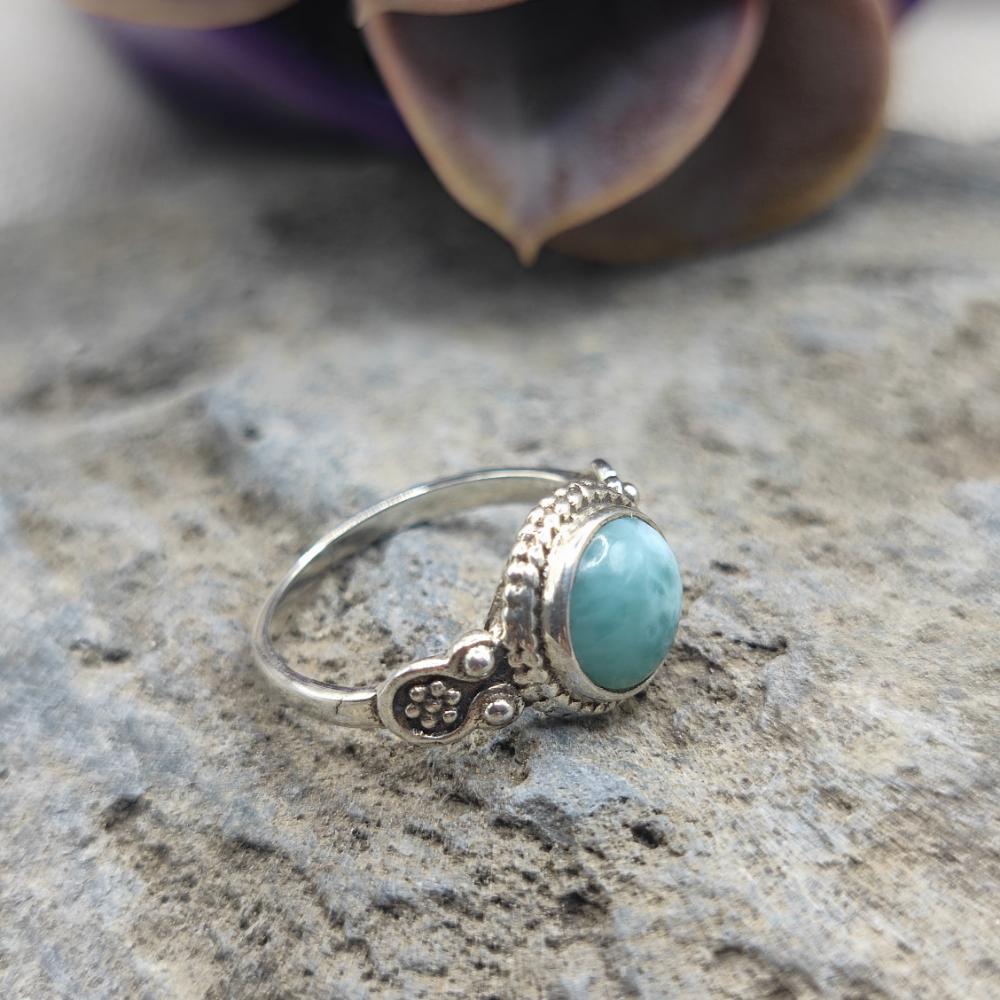 Anello etnico in argento 925 con pietra - CHEMMUMIA