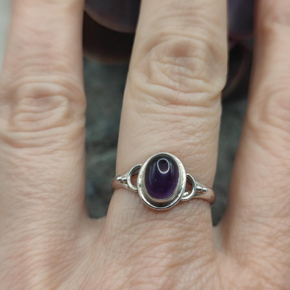 Anello etnico in argento 925 con ametista - MIRZADI