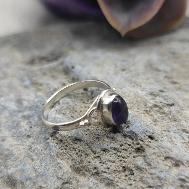 Anello etnico in argento 925 con ametista - MIRZADI