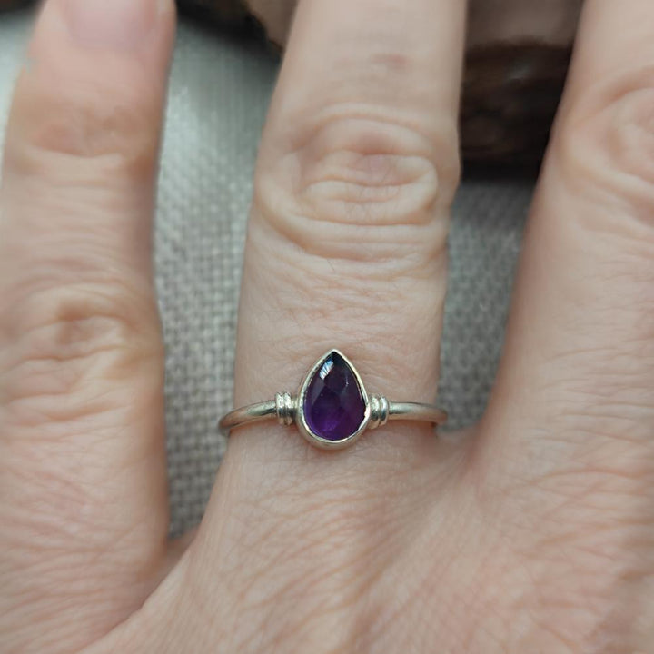 Anello etnico in argento 925 ametista - SITARA