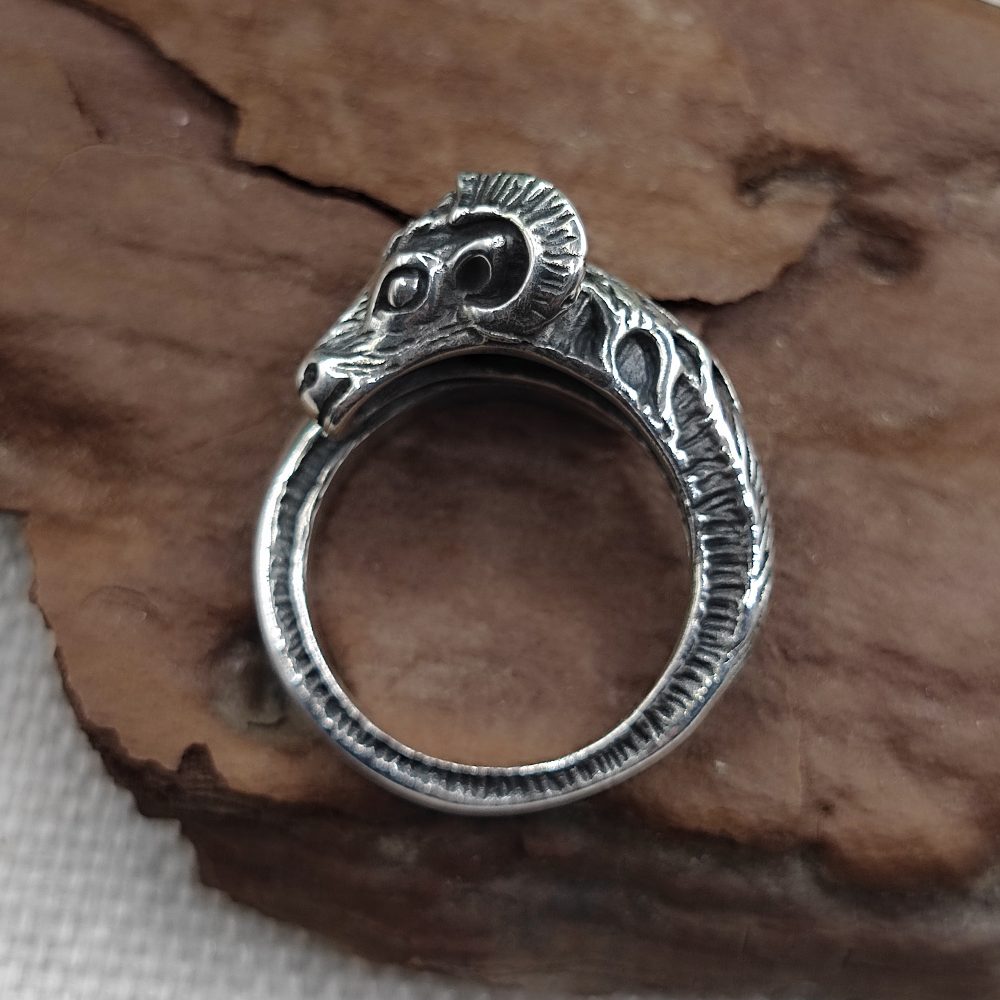 Anello in argento 925 con ariete - ARIES