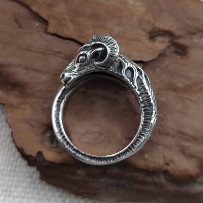 Anello in argento 925 con ariete - ARIES