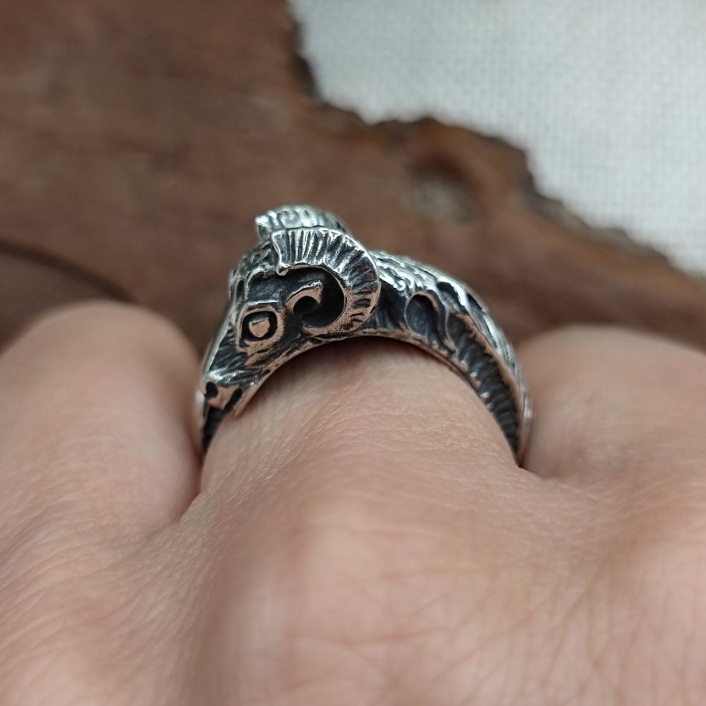 Anello in argento 925 con ariete - ARIES