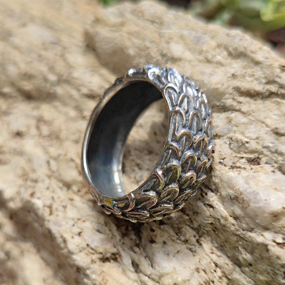 Anello in argento 925 con piumaggio - BHARATPUR