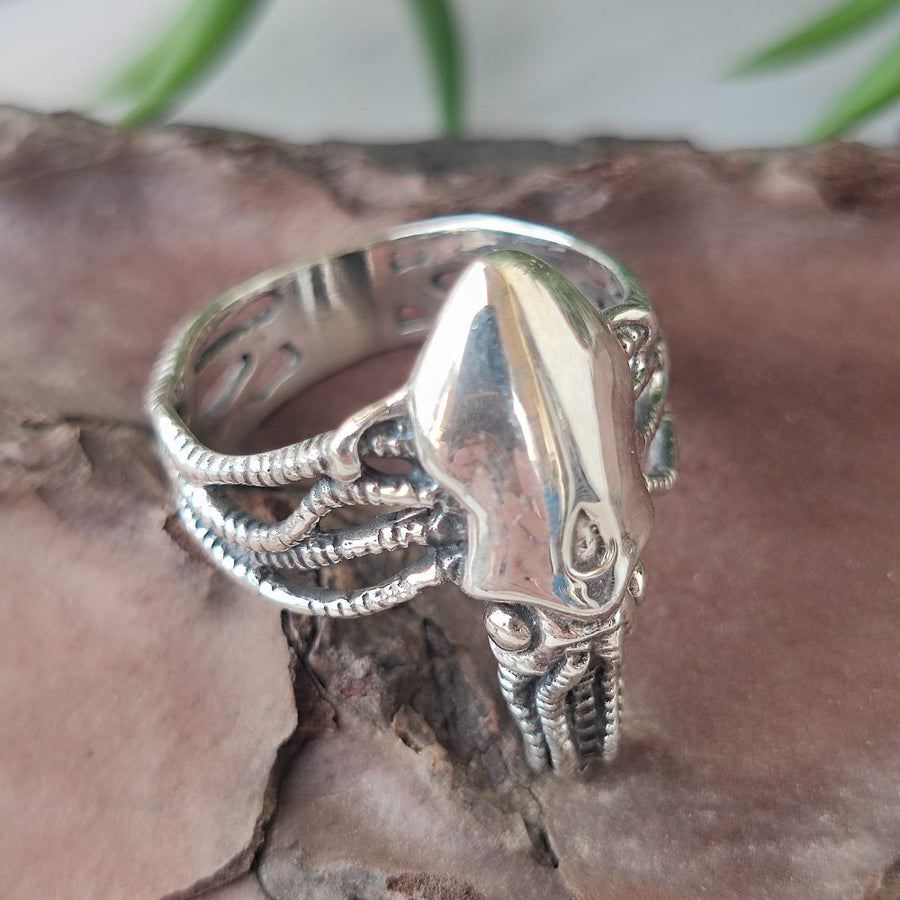 Anello in argento 925 con calamaro - SKVIDA
