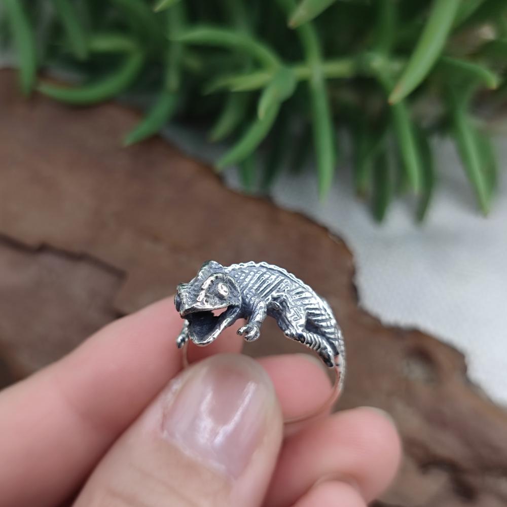 Anello in argento 925 camaleonte - CHAMAILEONTAS