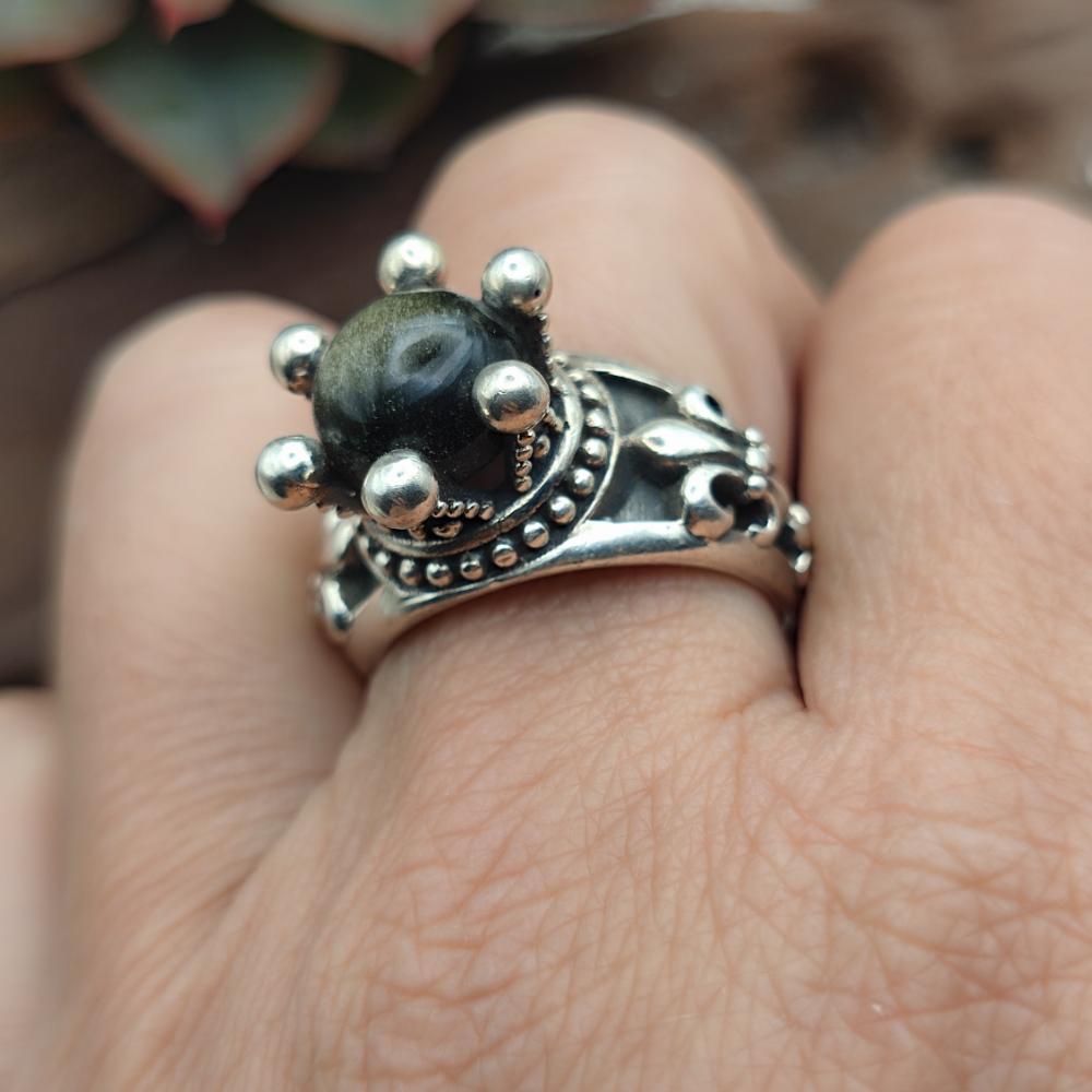 Anello corona in argento 925 con pietra - QUEEN