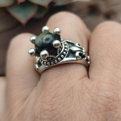 Anello corona in argento 925 con pietra - QUEEN