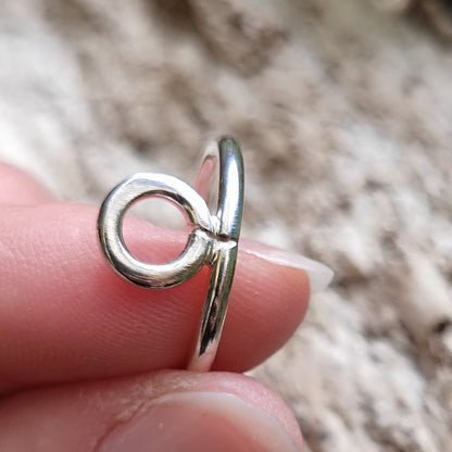 Anello in argento 925 con cerchio - DAMOH