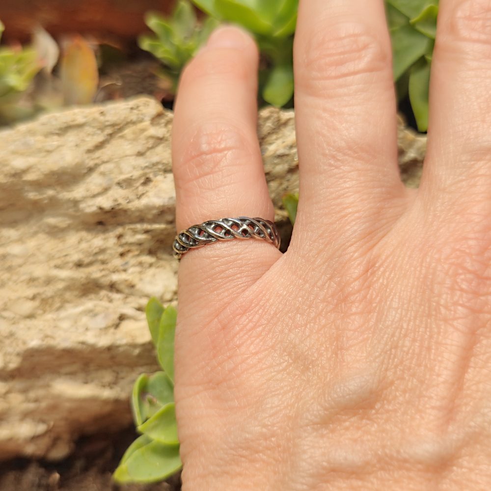 Anello etnico in argento 925 - WOKHA