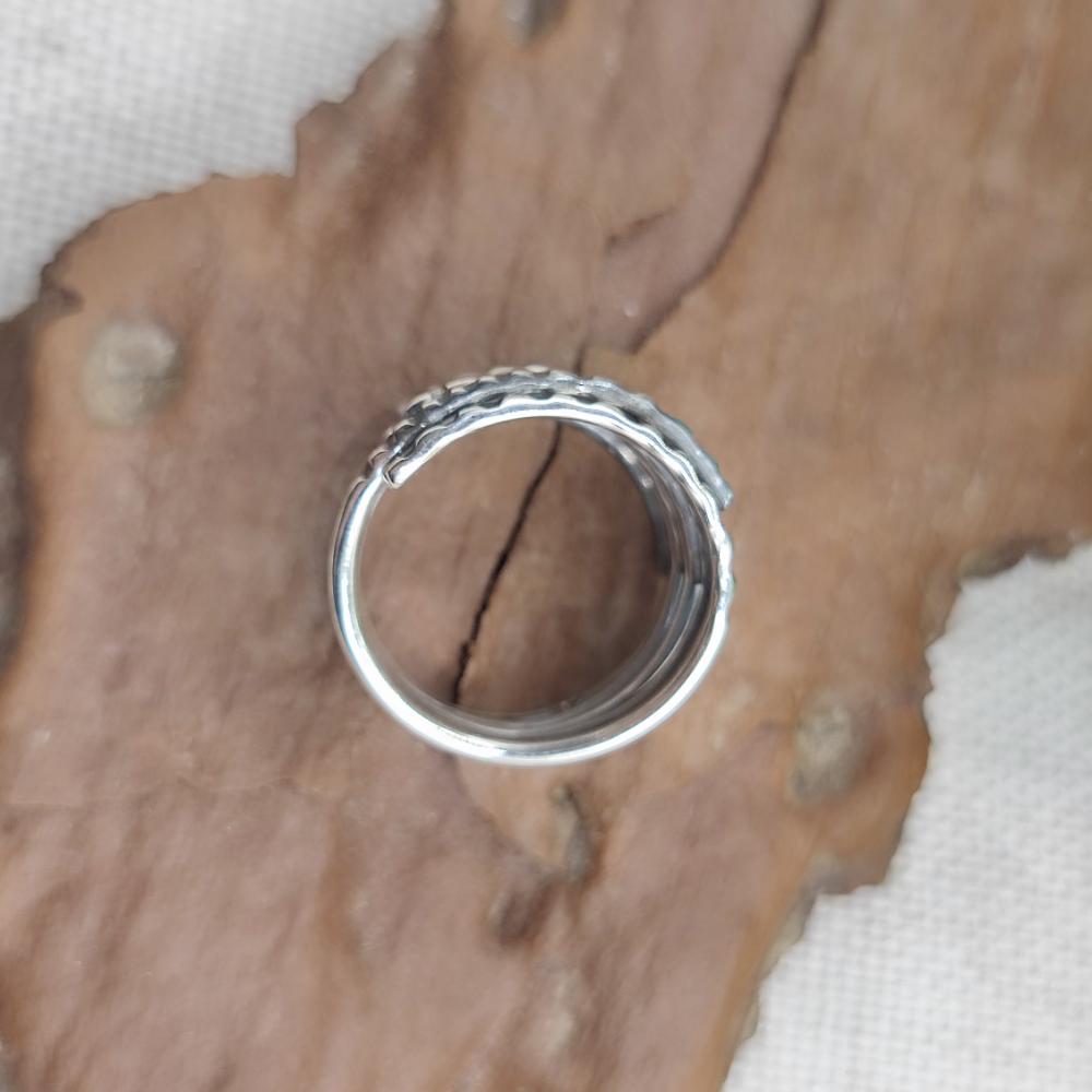 Anello a fascia alta in argento 925 - PAKARDAN