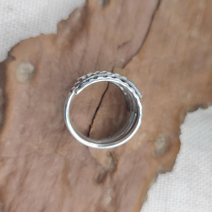 Anello a fascia alta in argento 925 - PAKARDAN