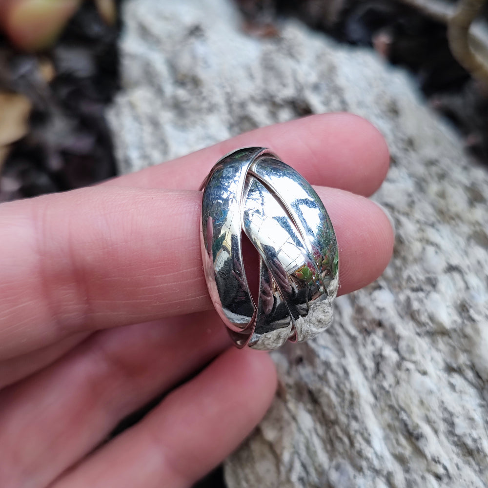 Anello a fascia in argento 925 - AKAR