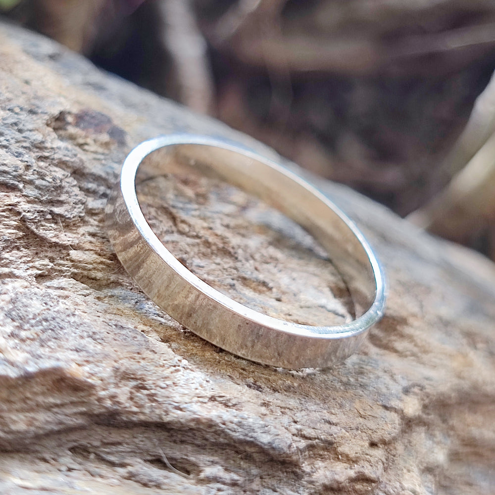 Anello fede a fascia in argento 925 - MULANE