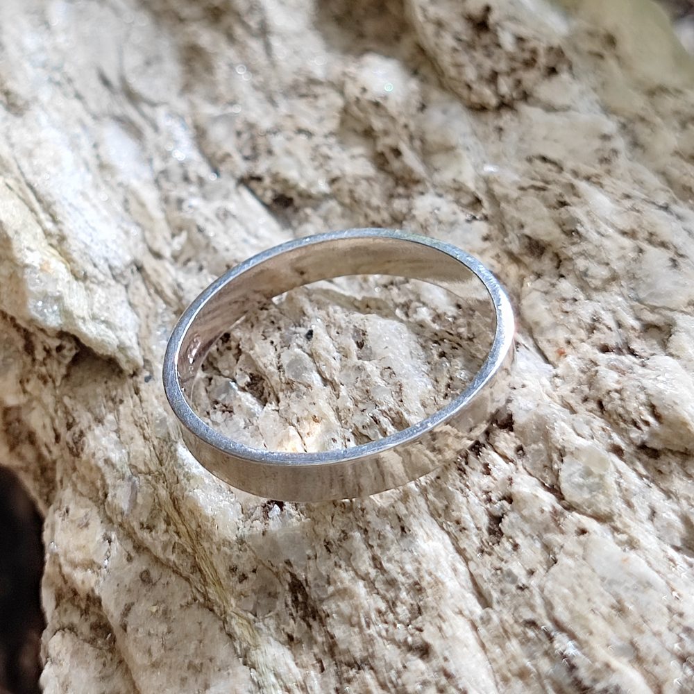 Anello fede a fascia in argento 925 - MULANE