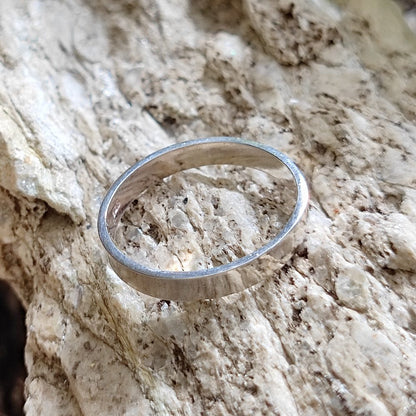 Anello fede a fascia in argento 925 - MULANE