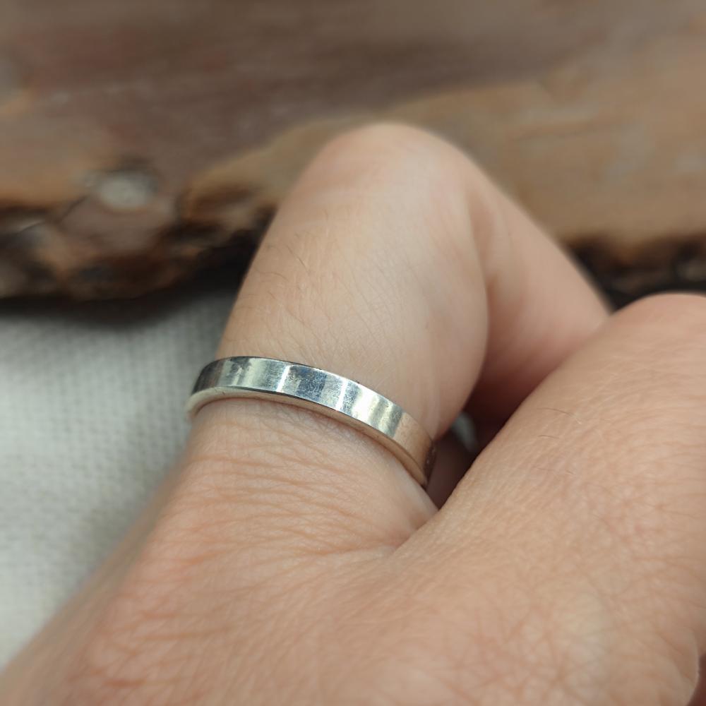 Anello fede a fascia in argento 925 - MULANE