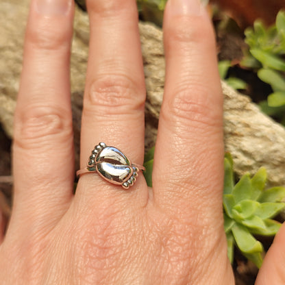 Anello in argento 925 con piedi - FOOT