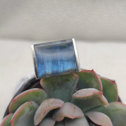 Anello in argento 925 labradorite - KARIMNAGAR