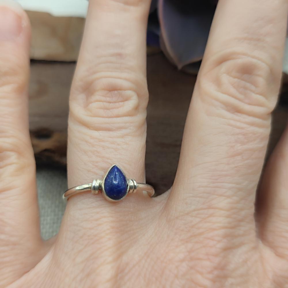 Anello etnico in argento 925 lapislazzuli - SITARA