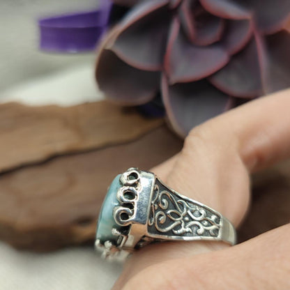Anello artigianale con pietra in argento 925 - TILAIMAL