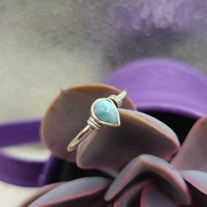 Anello etnico in argento 925 larimar - SITARA