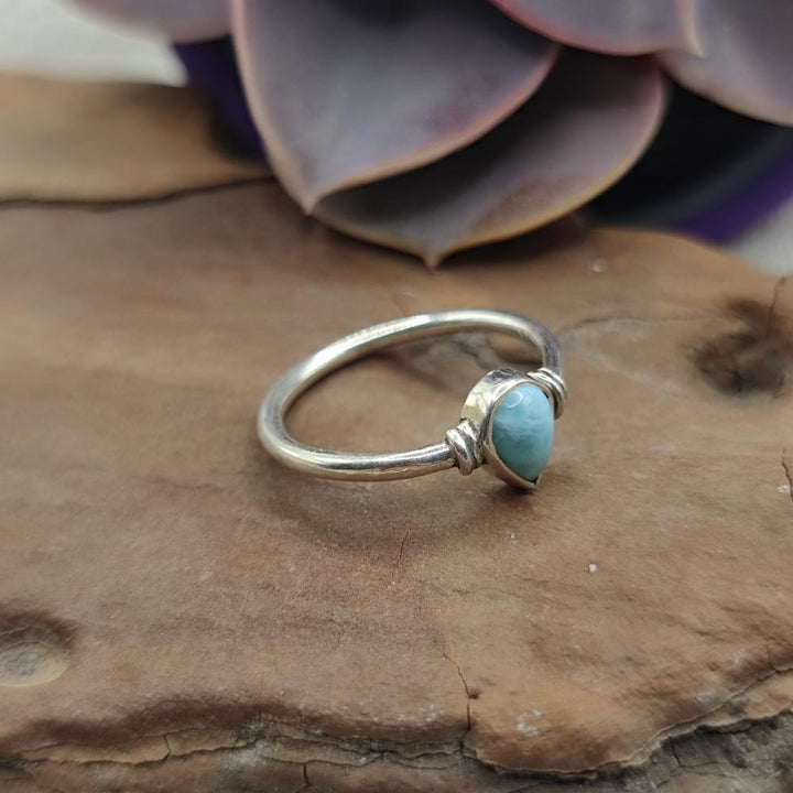Anello etnico in argento 925 larimar - SITARA