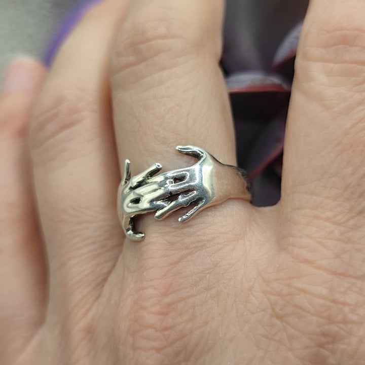 Anello mani intrecciate in argento 925 - AVANI