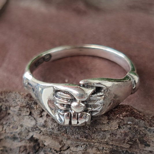 Anello in argento 925 - MANO NELLA MANO