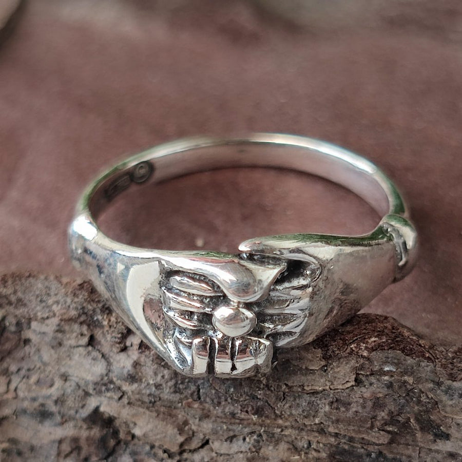 Anello in argento 925 - MANO NELLA MANO