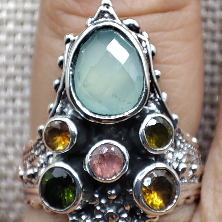Anello in argento 925 multipietra - PORAHAT