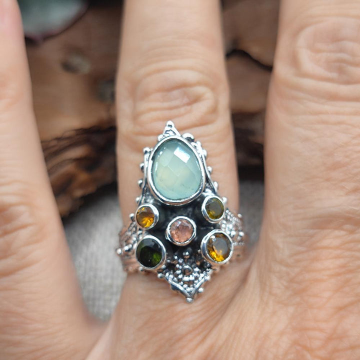 Anello in argento 925 multipietra - PORAHAT