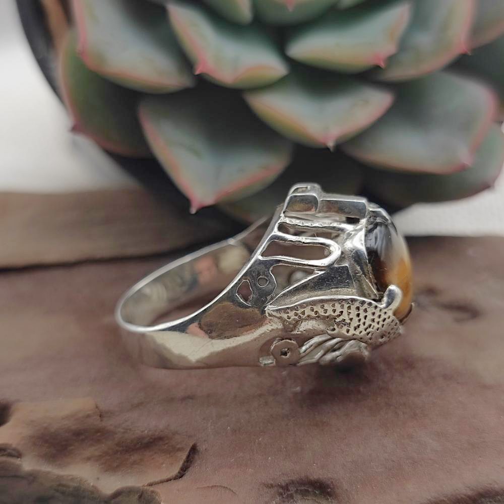 Anello in argento 925 occhio di tigre - KANDUKUR