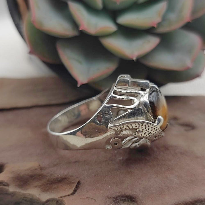 Anello in argento 925 occhio di tigre - KANDUKUR