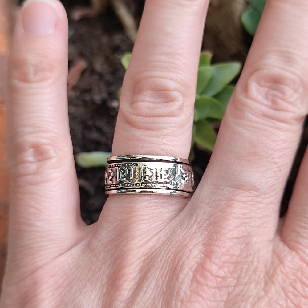 ANELLO antistress a fascia in argento 925 - NAGAR