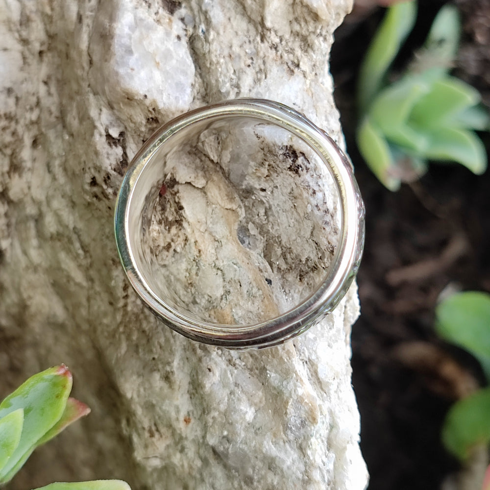 ANELLO antistress a fascia in argento 925 - NAGAR