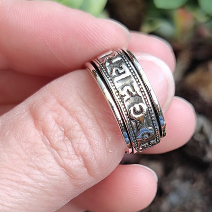 ANELLO antistress a fascia in argento 925 - NAGAR