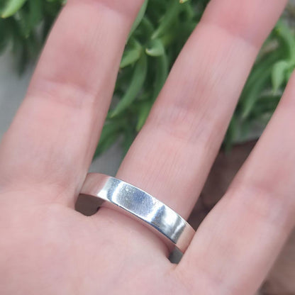 Anello fascia liscia in argento 925 - PAHARI