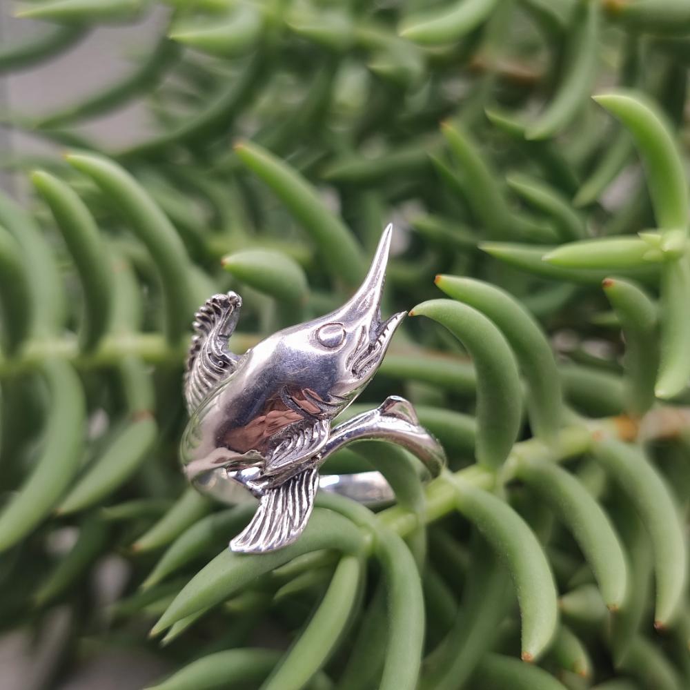 Anello in argento 925 con pesce spada - KUSMI