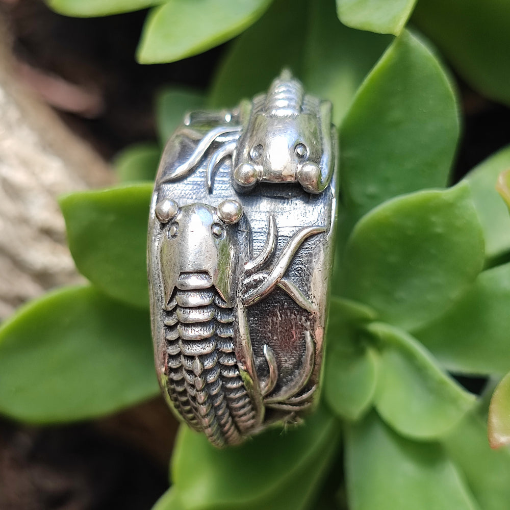 Anello in argento 925 con pesce - LORMI