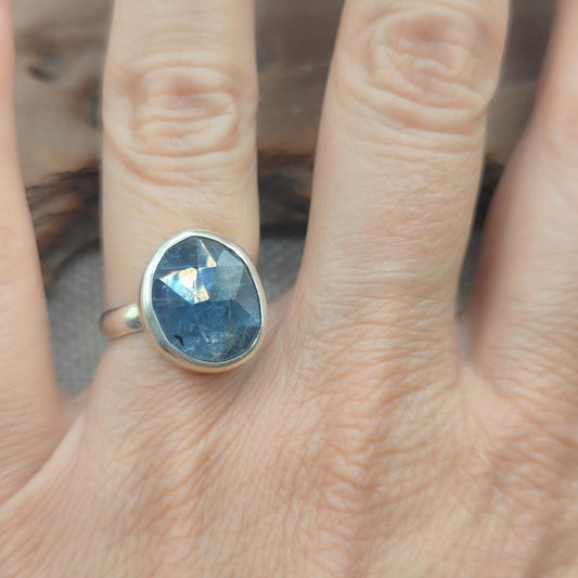 Anello etnico in argento 925 con pietra - AKKARAMPAL