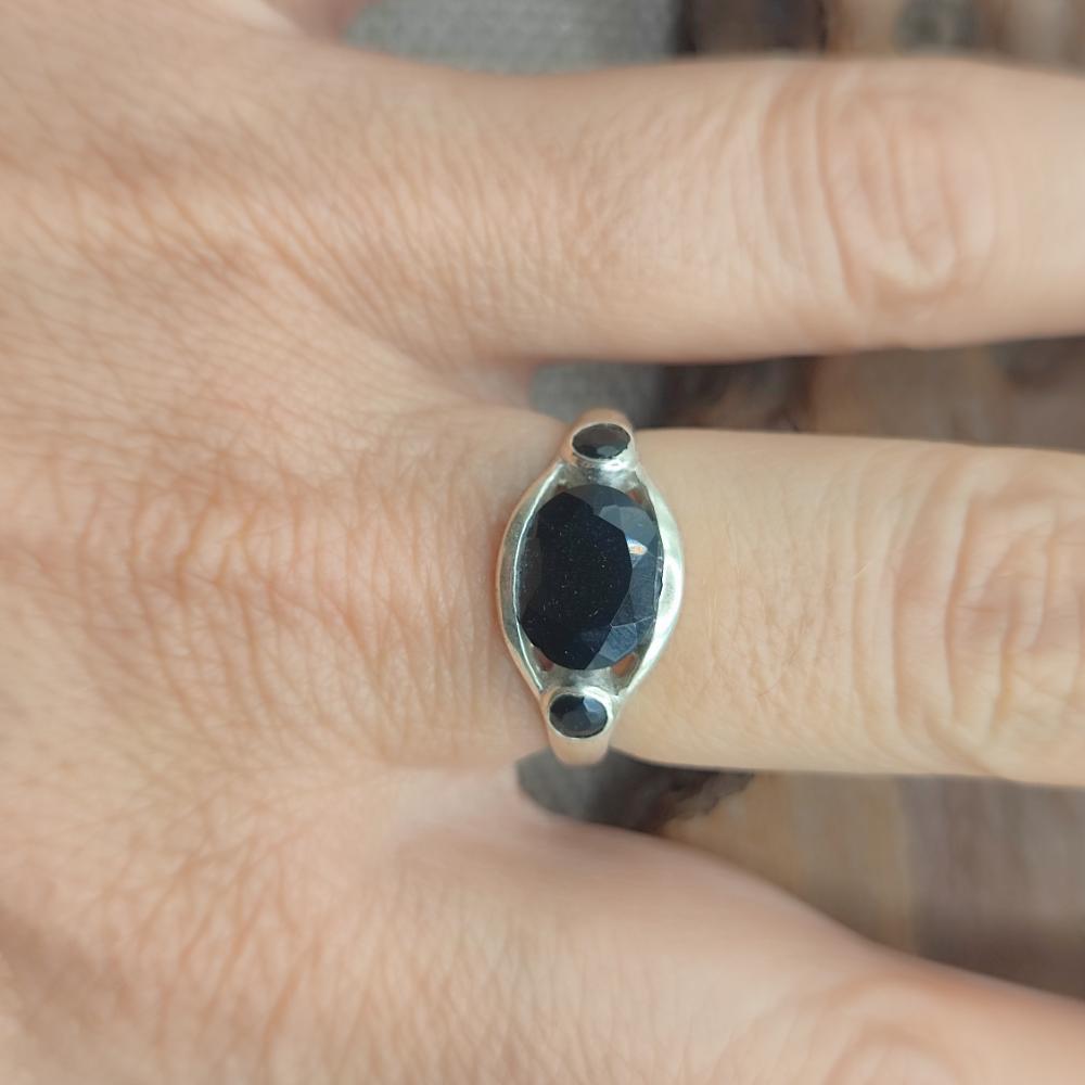 Anello in argento 925 con pietra - BHADRACHALAM